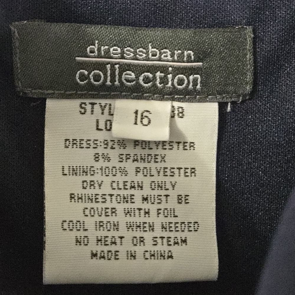 Dress Barn Elegant Navy Maxi Dress with Satin Bow - Picture 4 of 10